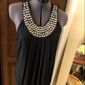 White House Black Market  dress with studded neck